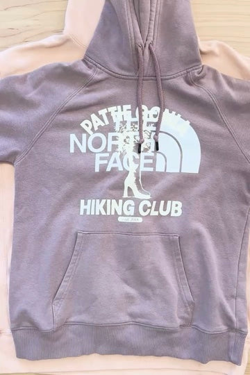 Pattie Gonia Hiking Club Hoodie - Cream Print