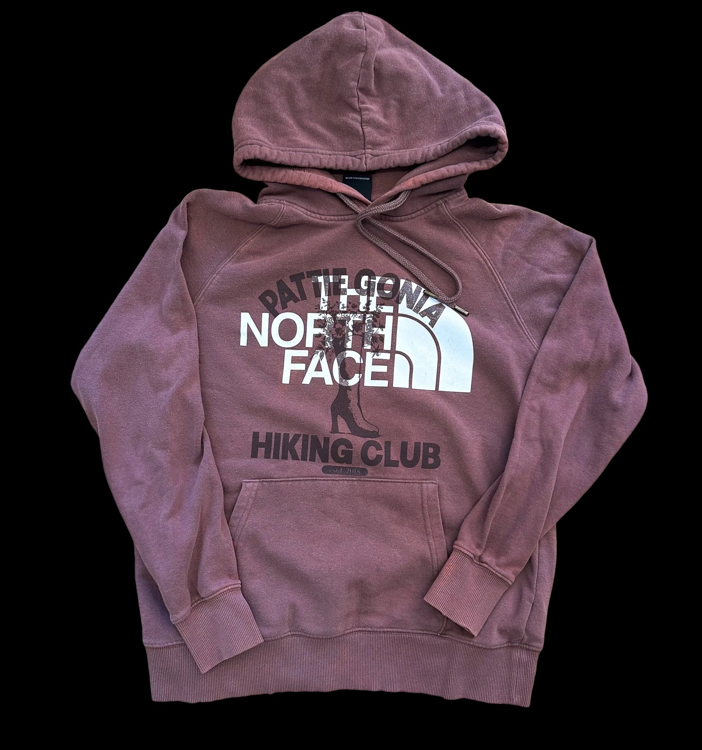 Pattie Gonia Hiking Club Hoodie - Brown Print
