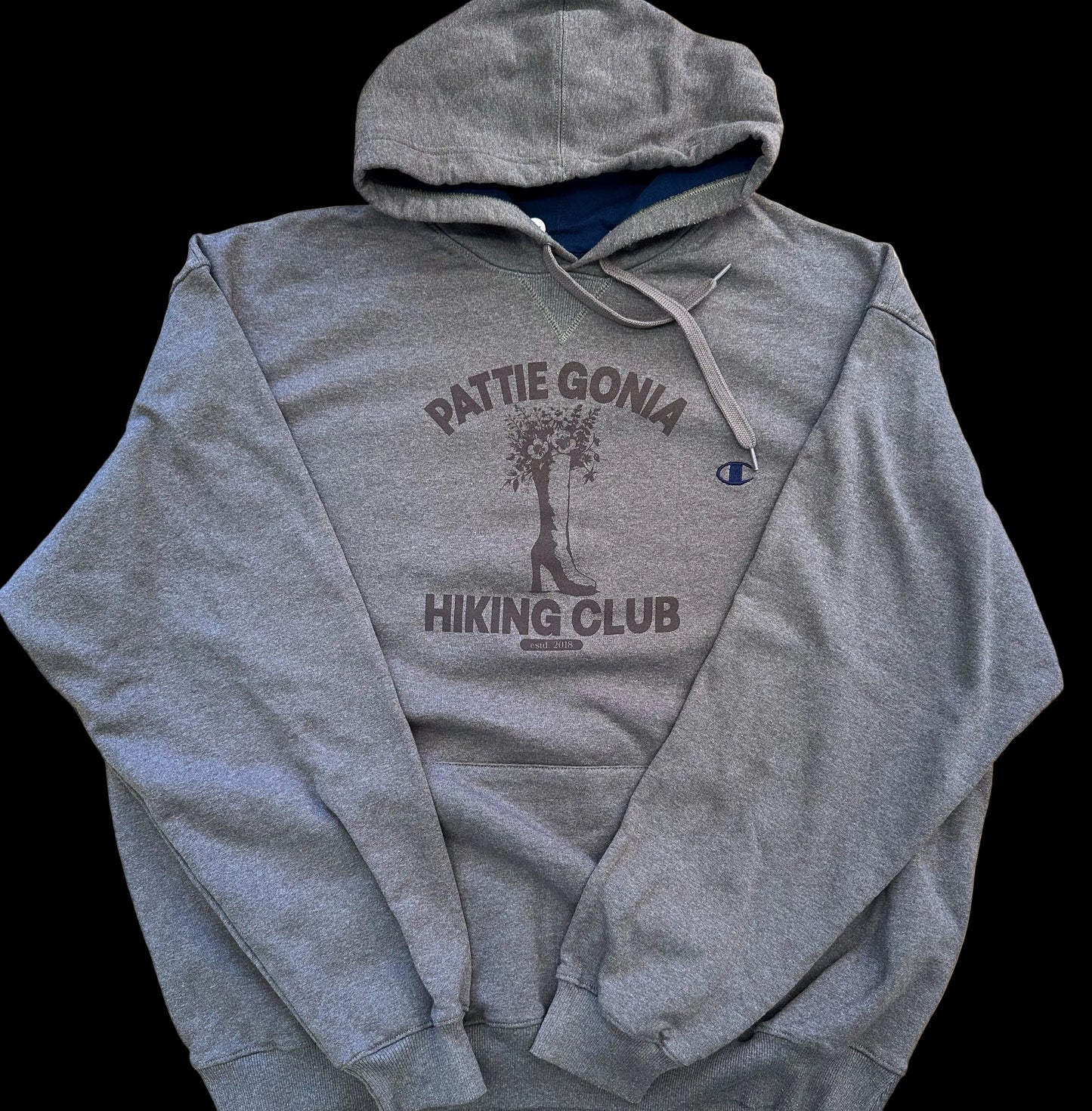 Pattie Gonia Hiking Club Hoodie - Brown Print