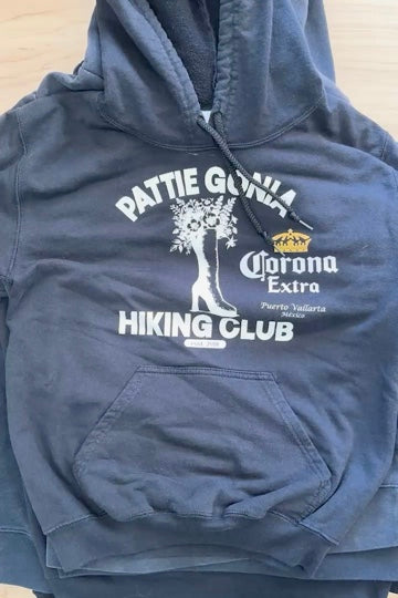 Pattie Gonia Hiking Club Hoodie - Cream Print