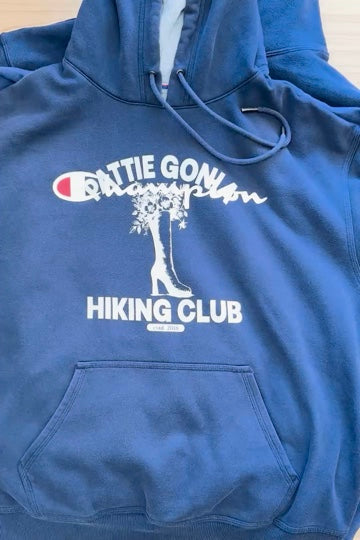 Pattie Gonia Hiking Club Hoodie - Cream Print