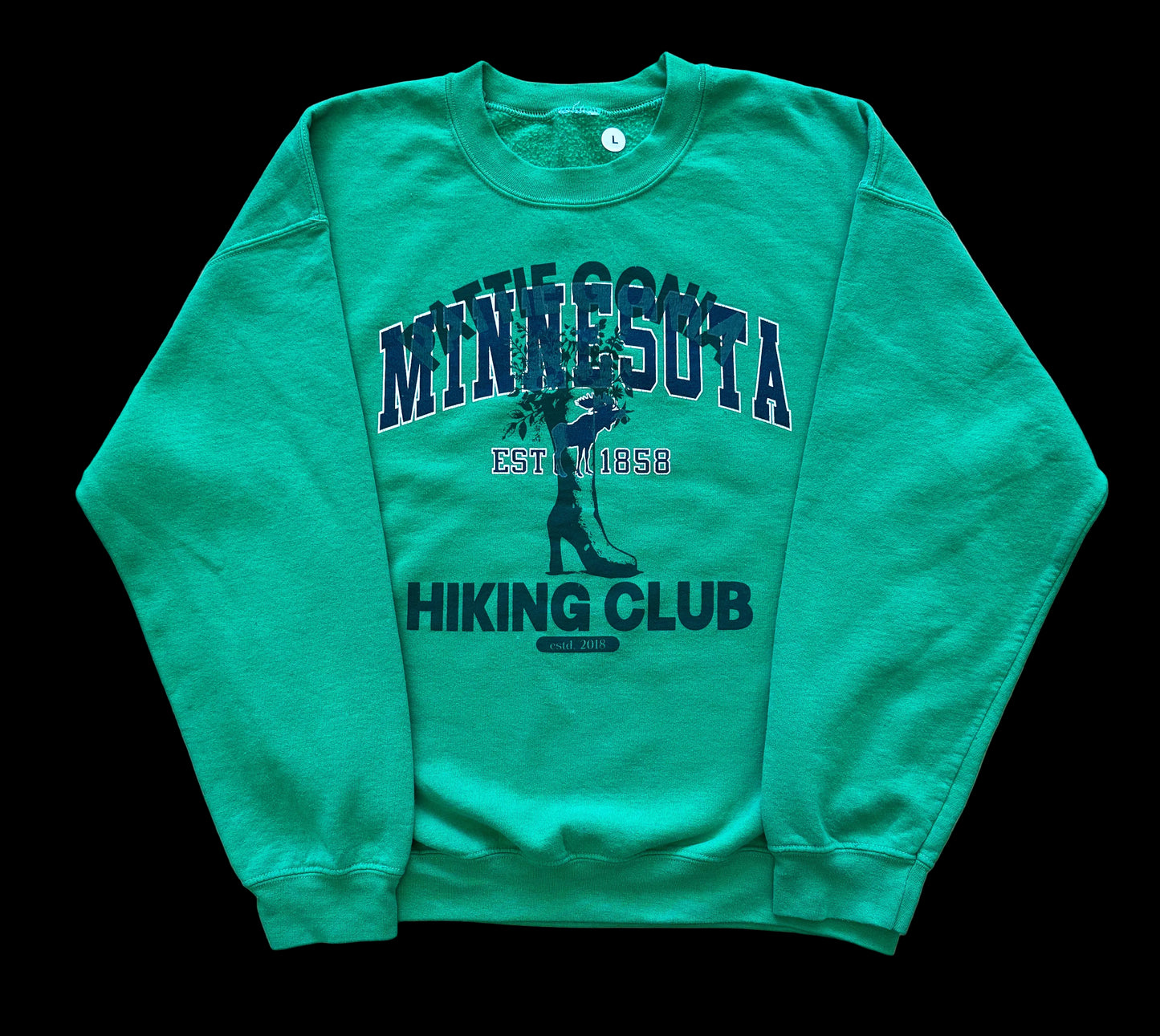 Pattie Gonia Hiking Club Crewneck - Green Print