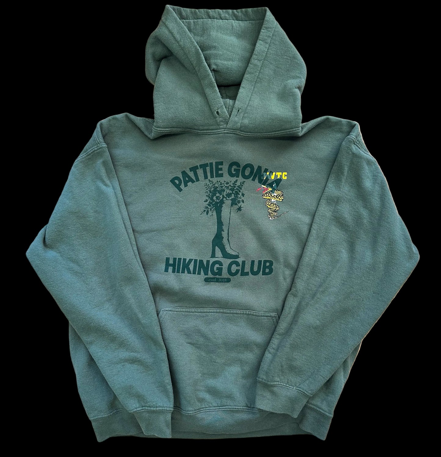 Pattie Gonia Hiking Club Hoodie - Green Print
