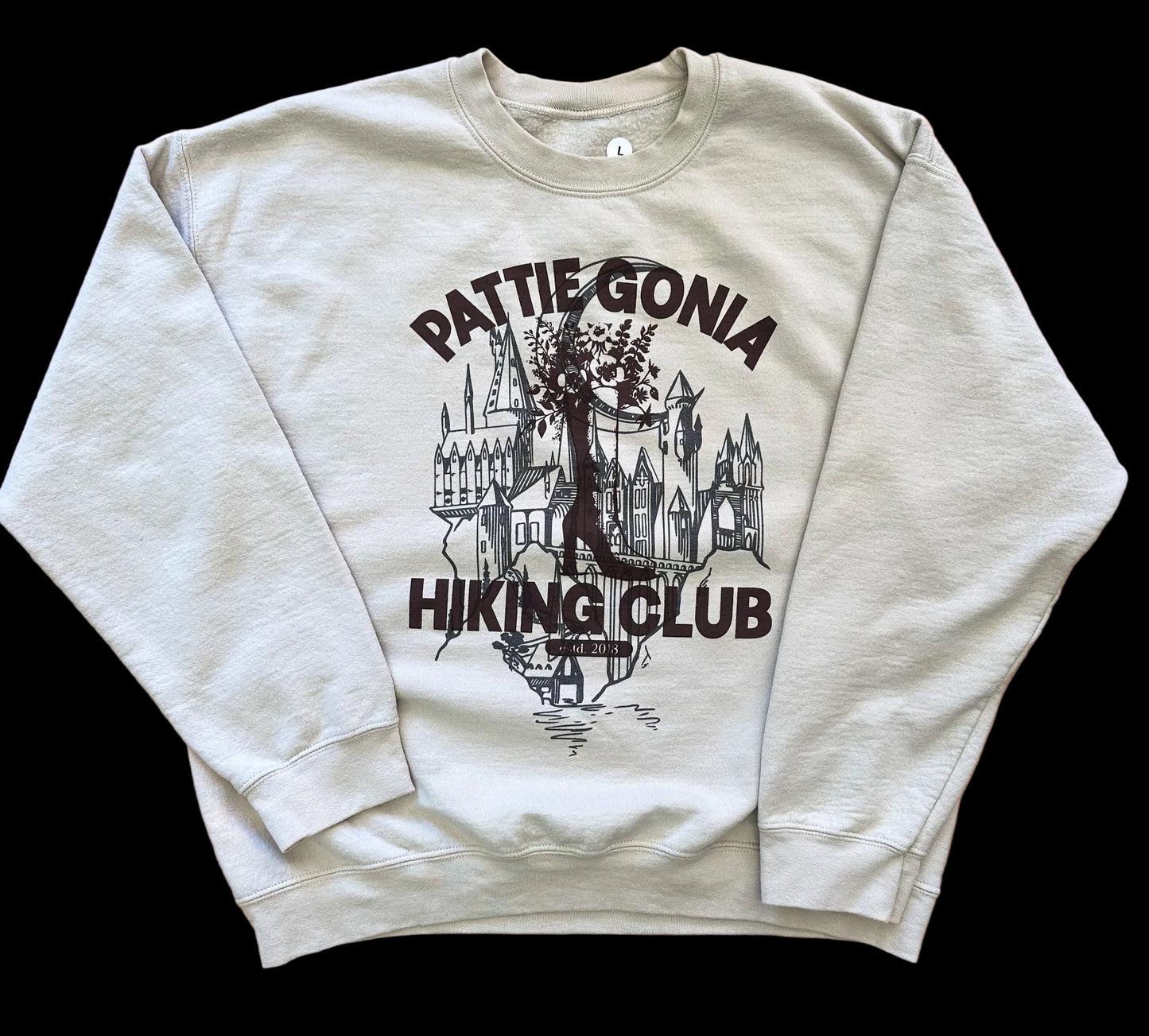 Pattie Gonia Hiking Club Crewneck - Brown Print