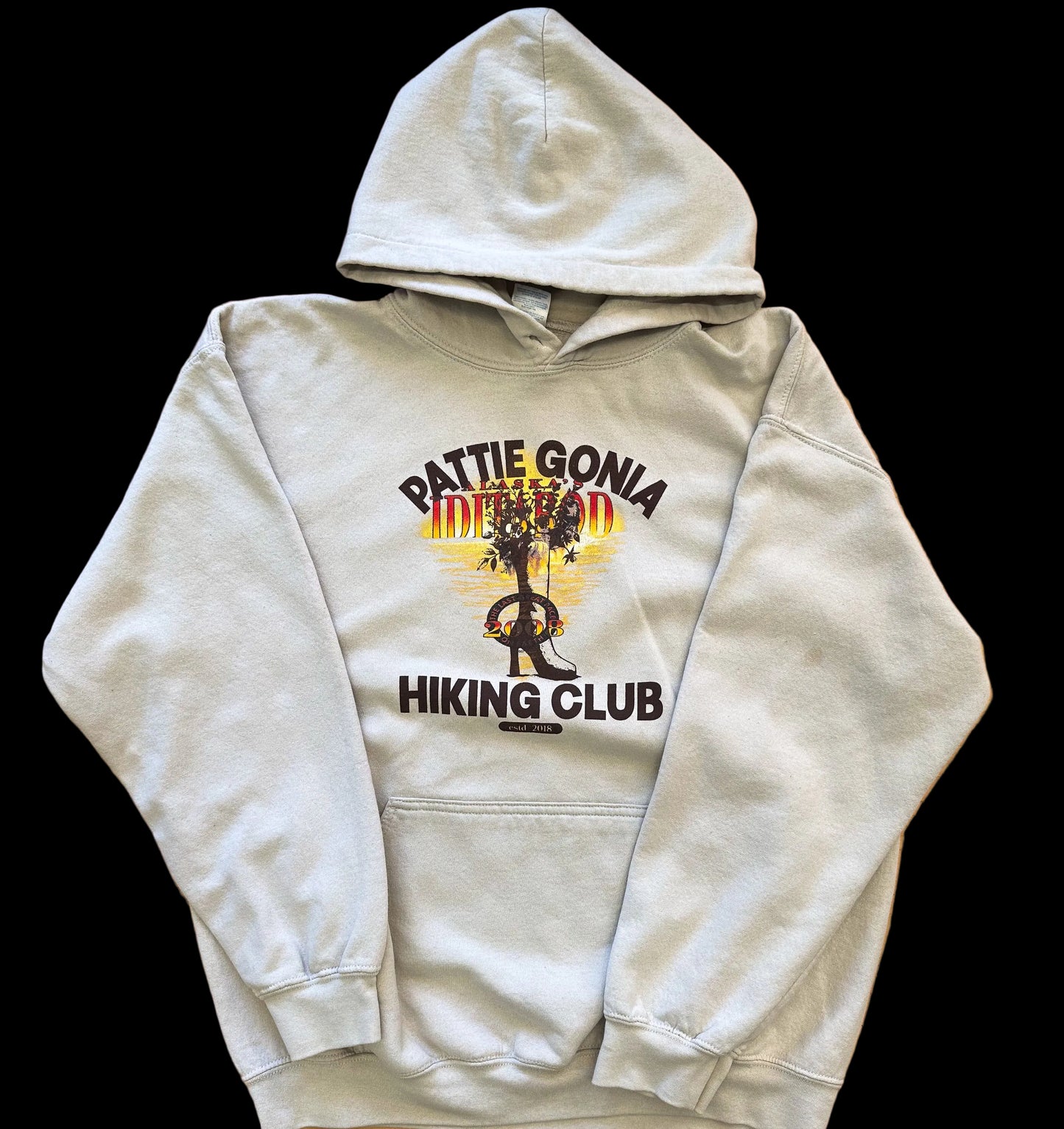 Pattie Gonia Hiking Club Hoodie - Brown Print