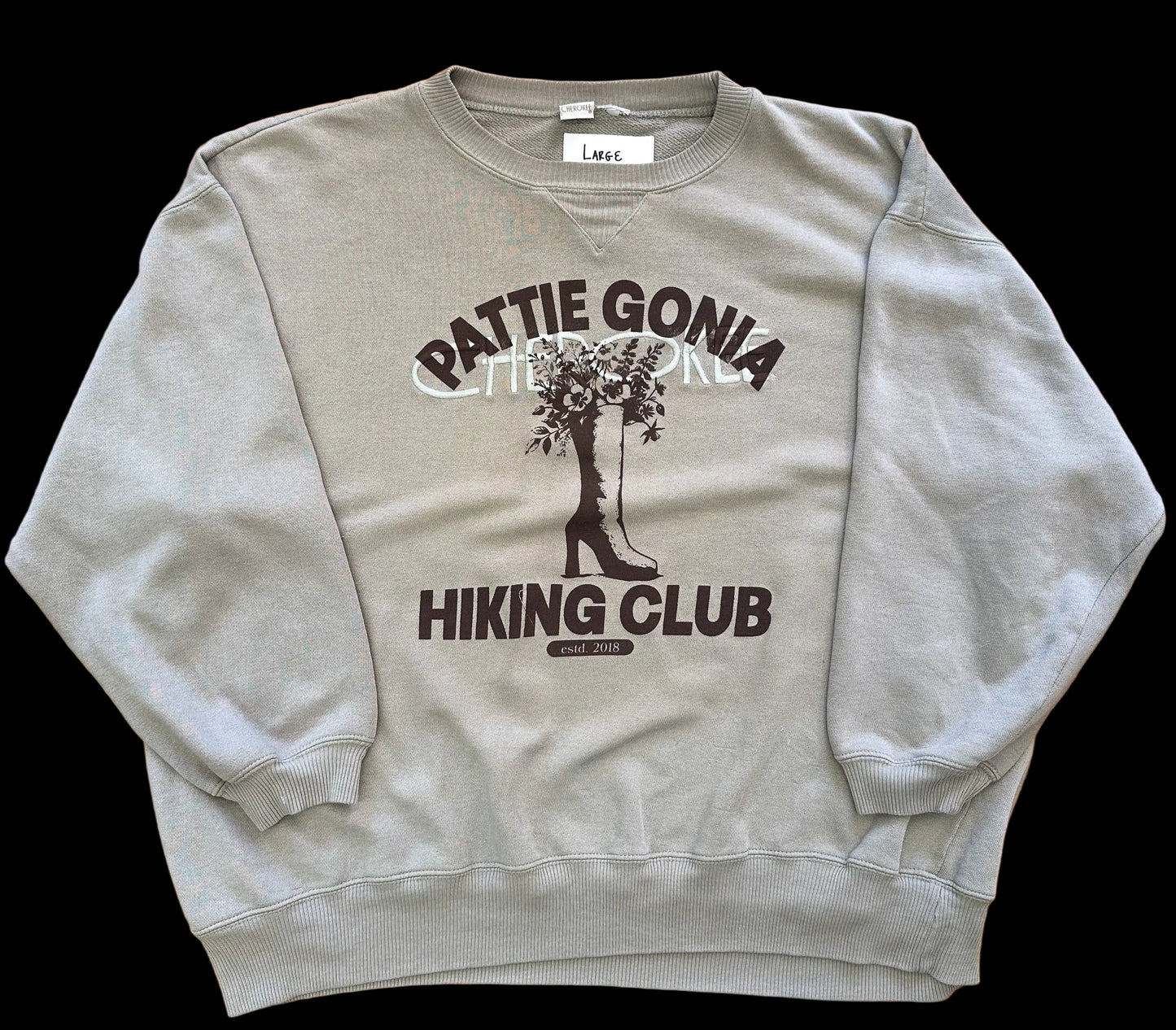 Pattie Gonia Hiking Club Crewneck - Brown Print