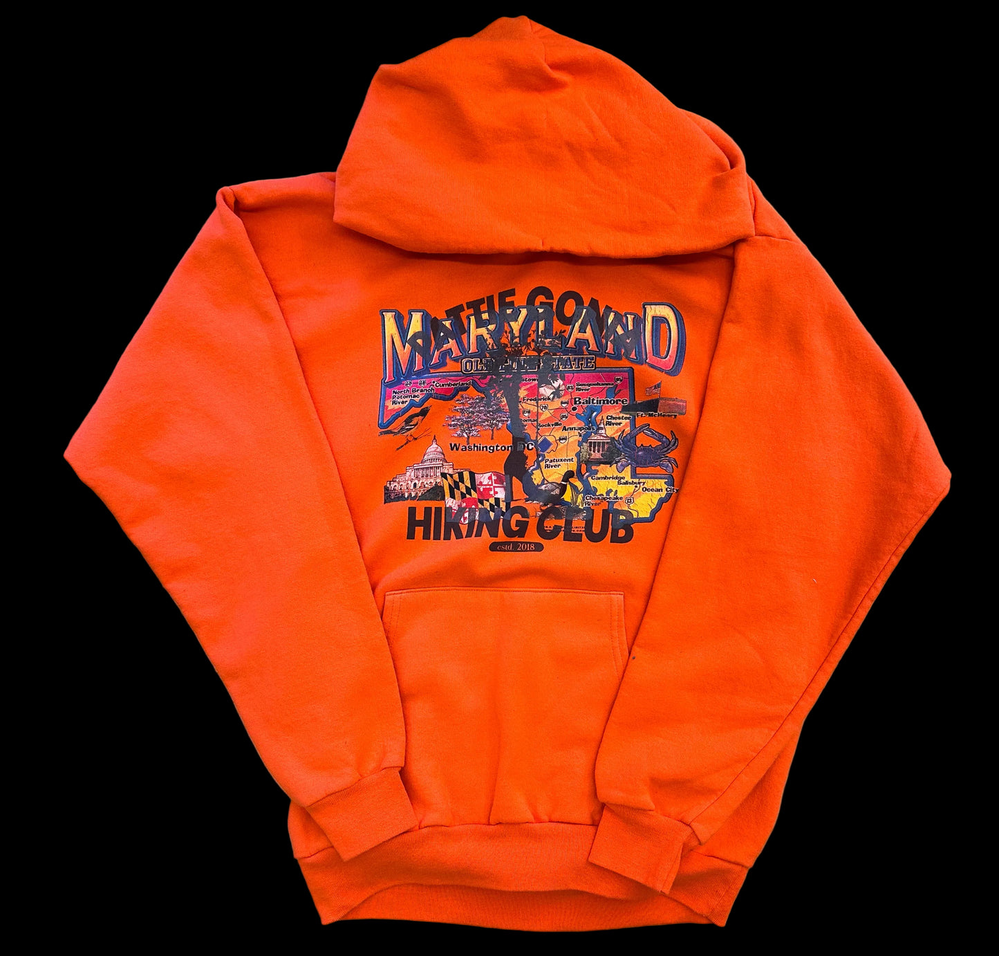 Pattie Gonia Hiking Club Hoodie - Brown Print