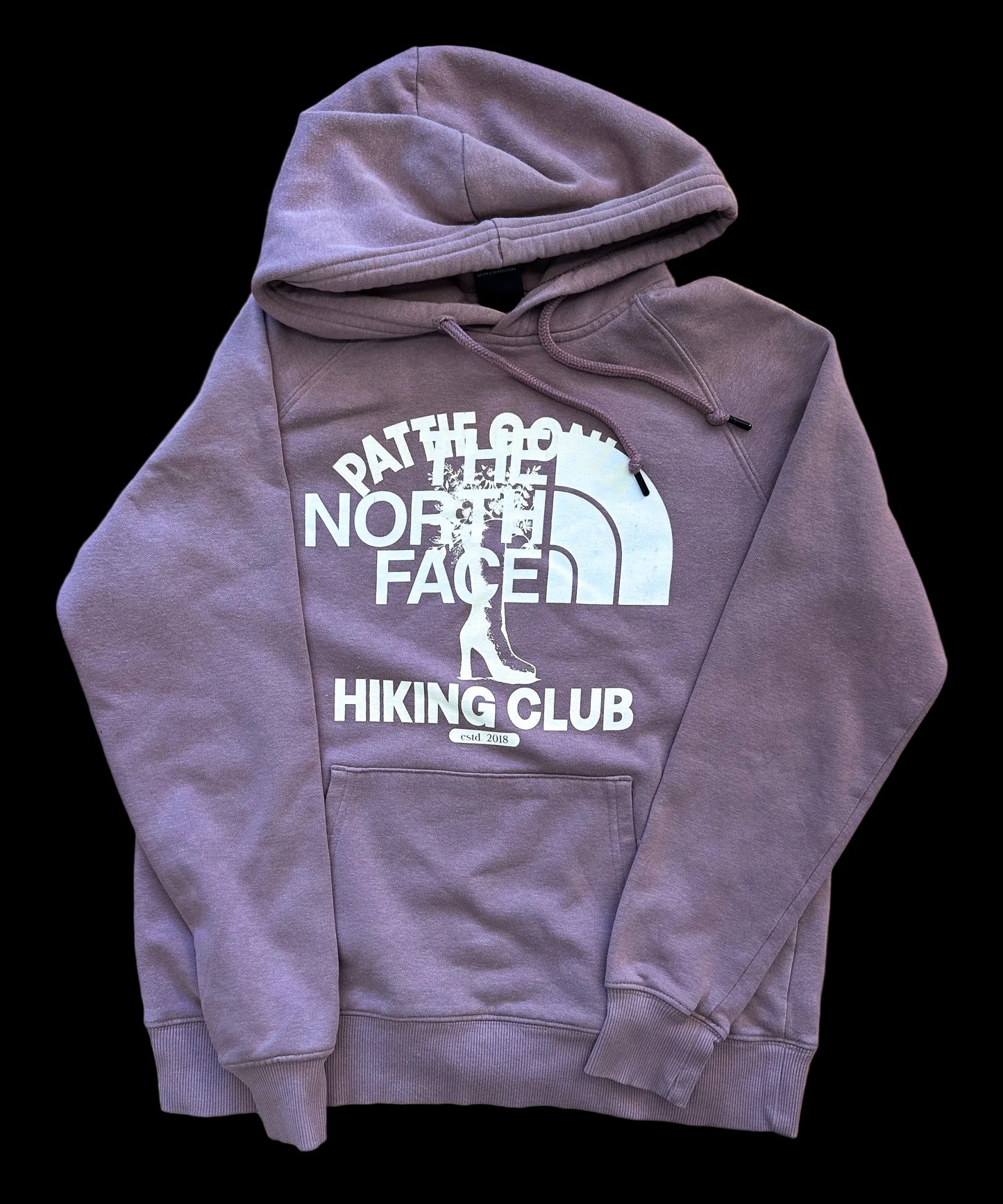 Pattie Gonia Hiking Club Hoodie - Cream Print