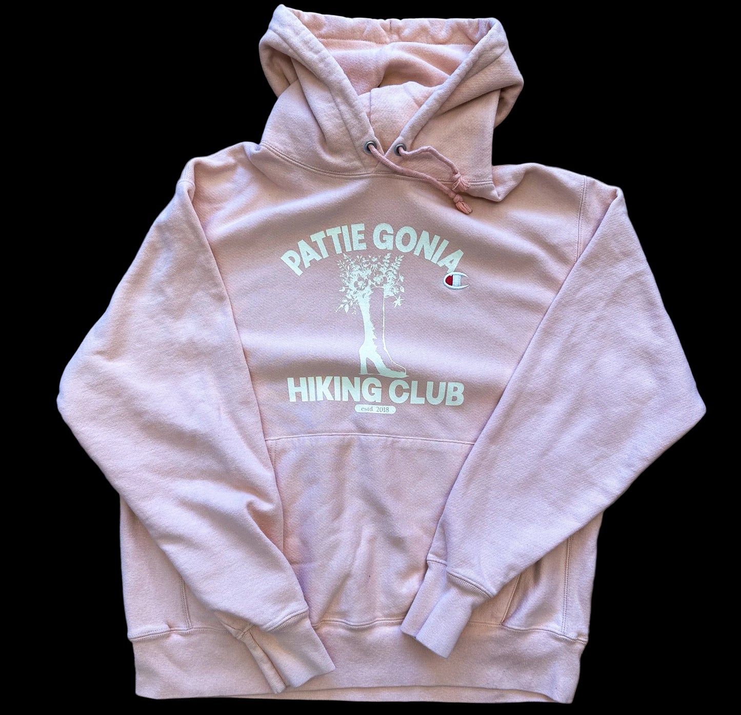 Pattie Gonia Hiking Club Hoodie - Cream Print
