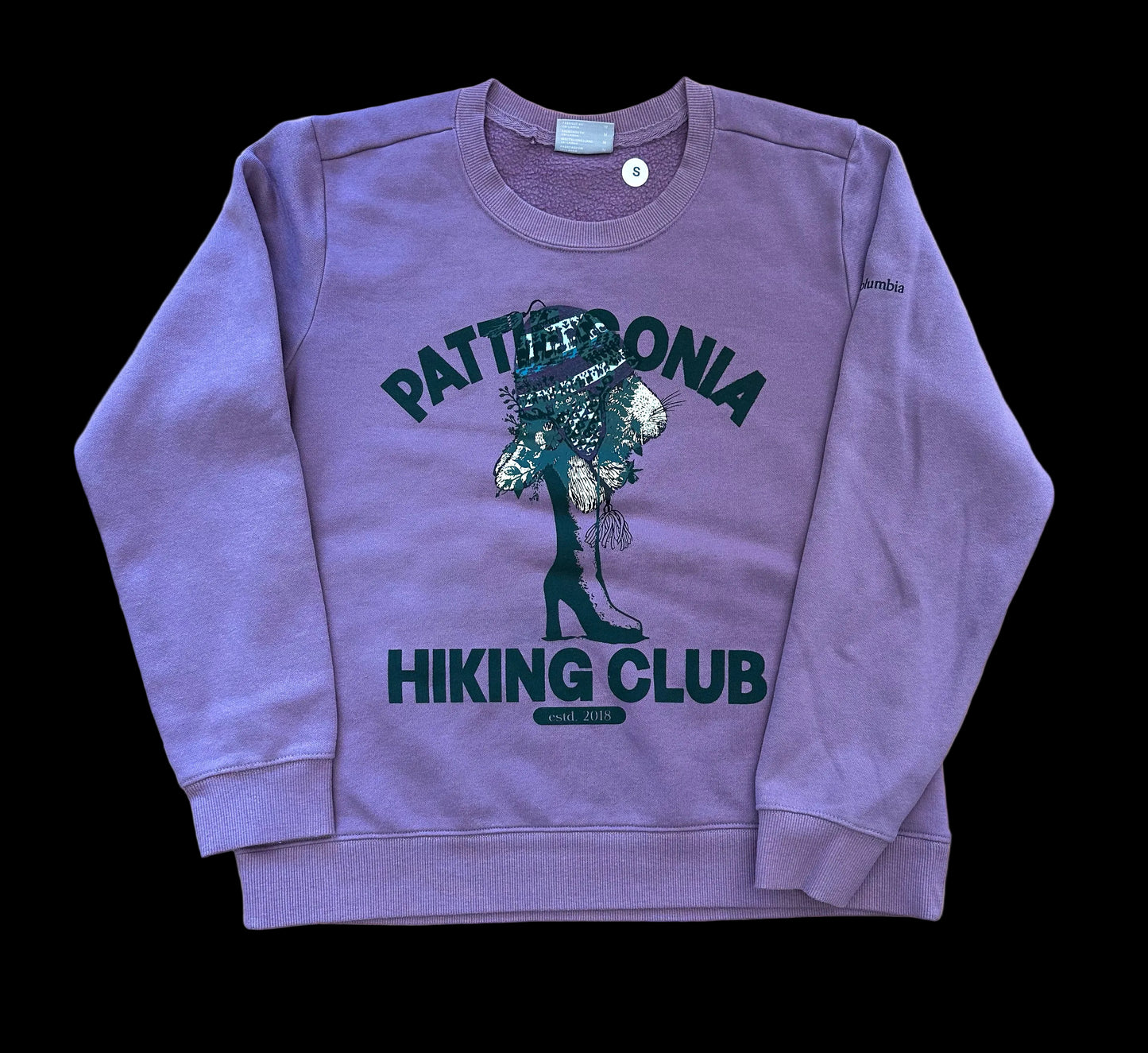 Pattie Gonia Hiking Club Crewneck - Green Print