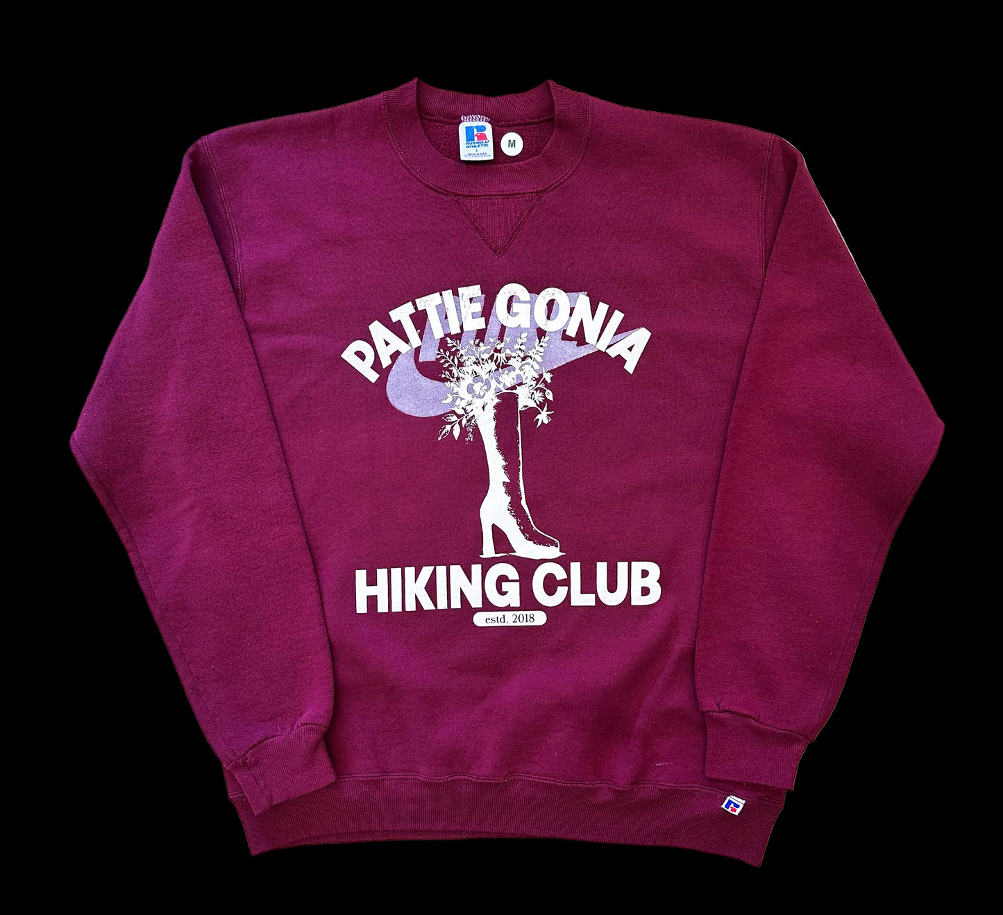 Pattie Gonia Hiking Club Crewneck - Cream Print
