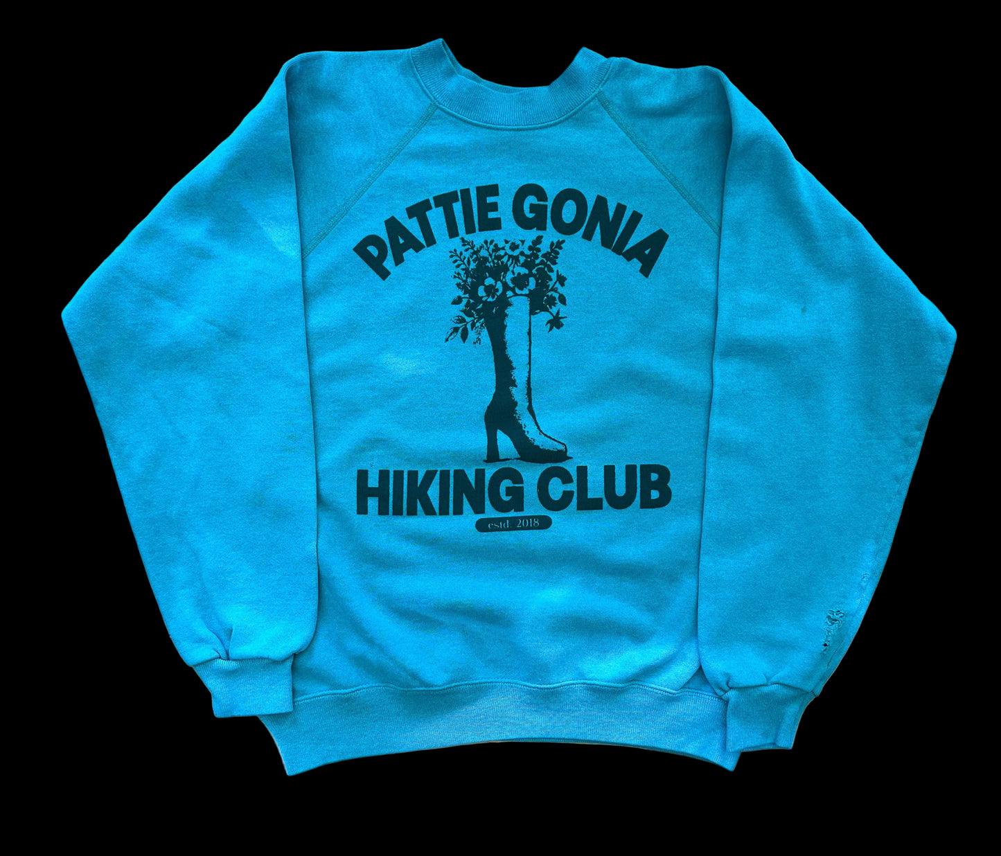 Pattie Gonia Hiking Club Crewneck - Green Print