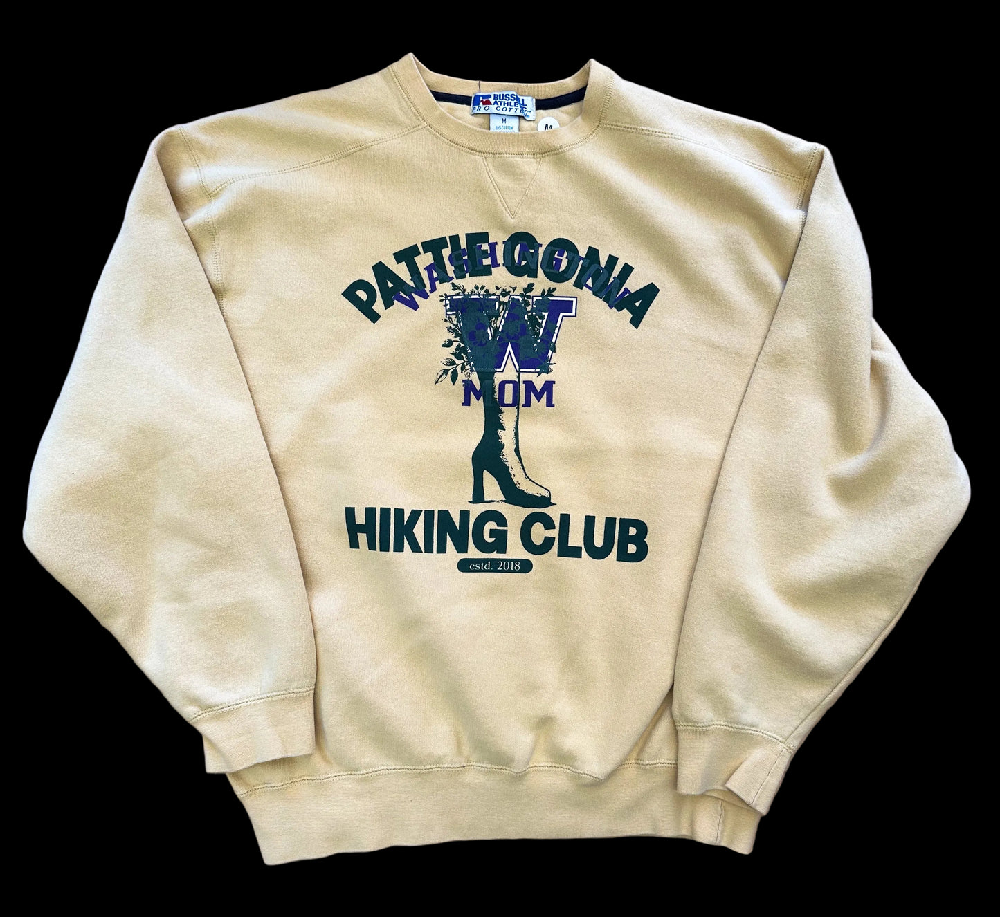 Pattie Gonia Hiking Club Crewneck - Green Print