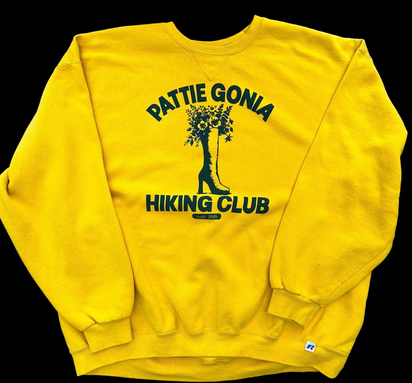 Pattie Gonia Hiking Club Crewneck - Green Print